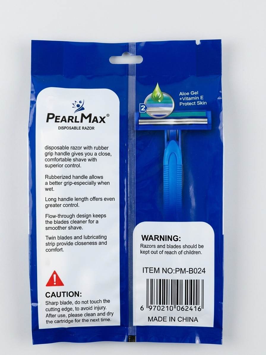 PearlMax Blue 2 Twin Blade Razor Shaving Blade 24pcs in 1 Pack